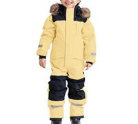 Heavy Duty Insulated Snowsuit for Big Kids All Weather Windproof Ski Outfit with Thermal for Extreme Cold Weather and Outdoor Winter Adventures (Yellow, 8-9 Years)