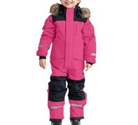 Heavy Duty Insulated Snowsuit for Big Kids All Weather Windproof Ski Outfit with Thermal for Extreme Cold Weather and Outdoor Winter Adventures (3-4 Years) Hot Pink