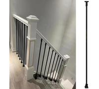 Heavy-Duty Interior Railing System with Adjustable Brackets & Bases, Wooden Posts, Perfect for Stairs & Decks - Durable Wooden Railings for Home Safety & Style