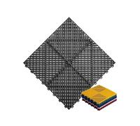 Heavy Duty Interlocking Floor Tiles, Interlocking Drainage Floor Tiles Multi40x40x(1.8-3) cm Bundle(Black,30pcs-40x40x1.8cm)