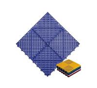 Heavy Duty Interlocking Floor Tiles, Interlocking Drainage Floor Tiles Multi40x40x(1.8-3) cm Bundle(Blue,2pcs-40x40x1.8cm)