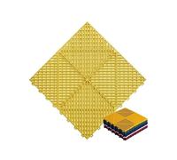 Heavy Duty Interlocking Floor Tiles, Interlocking Drainage Floor Tiles Multi40x40x(1.8-3) cm Bundle(Yellow,6pcs-40x40x1.8cm)