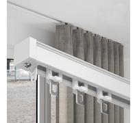 Heavy-Duty Invisible Ceiling Curtain Track - 2mm Thick Rail for Curtains - Hidden Design, White, 2.6m (1.3m x 2) - Ideal for Home Decor, Space Optimization & Seamless Look