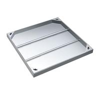 Heavy-Duty Invisible Septic Tank Covers - Square 24x24 in Manhole Frames Metal Inspection Cover for Yard/Driveway/Pavement Supports 2.6 Tons Load