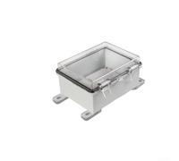 Heavy Duty IP66 Electrical Box, Weatherproof Socket Enclosure Made of ABS Plastic, Wall Mount Outlet Cover for Garden Tools, Landscape Lighting, Industrial Use(transparent cover)