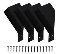 Heavy Duty Iron Angle Support Bracket for Timber Beam(4pcs)