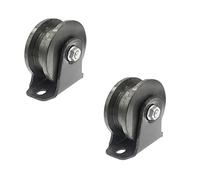 Heavy-Duty Iron Caster Wheels with Groove Directional Pulley for Sliding Gates Double Bearing Ideal for Industrial Machines and Heavy Loads 2-Pack