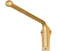 Heavy Duty Iron Curtain Rod with Finials - 28" Gold Swing Arm Window Curtain Rod for Kitchen Bathroom Store Display -Movable Drapery Rail for Front Door.