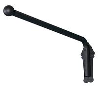 Heavy Duty Iron Drapery Rod With Finials, Swing Arm Window Curtain Rod, Movable Curtain Rail for Front Door Store Kitchen Bathroom