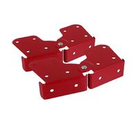 Heavy Duty Iron Ladder Hinge Replacement Kit 2pcs | Red Aluminium Alloy Parts, Anti-slip Screws and Fixed Rod, Garage Home Improvement Use
