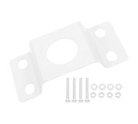 Heavy Duty Iron Light Pole Mount Bracket White for Outdoor Roads | Weather resistant sturdy construction, versatile design for outdoor lighting, easy installation with screws included