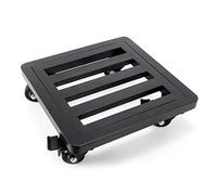 Heavy Duty Iron Plant Caddy with Wheels40cm Square Planter Dolly for Effortless Movement Sturdy Garden Flower Pot Trolley Black Base Mover Tray