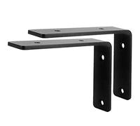 Heavy Duty Iron Shelf Brackets Black L Sright Angle Shelf Bracket, Wall Mounted Shelfrter Brackete/2 Pcs/295 * 150 * 50Mm