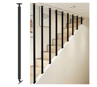 Heavy Duty Iron Stair Balusters, Adjustable DIY Railing Posts for Staircase Interior, Modern Replacement Spindles, High 76.5in for Loft Porch Hallway