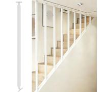 Heavy Duty Iron Stair Balusters, Adjustable DIY Railing Posts for Staircase Interior, Modern Replacement Spindles, High 76.5in for Loft Porch Hallway