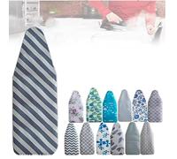 Heavy Duty Ironing Board Cover and Pad, Heat Reflective Thick Ironing Board Pad, 18x57In 22x53in Large Ironing Board Cover Elasticated(N,18x57inch(147x48cm))