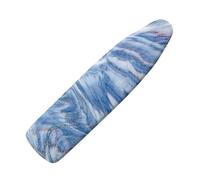 Heavy Duty Ironing Board Cover Blue Marble Heat Reflective Cotton Polyester Blend, Elasticated Drawstring Fastening, Scorch Resistant For Steam Iron150X50Cm/60X20In