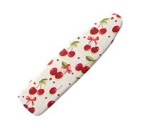 Heavy Duty Ironing Board Cover Cherry Padded Iron Board Cover With Elasticated, Heat Resistant Cotton Polyester Fabric, Elasticated Edge Non-Slip Universal Fit120X40Cm/47X16In