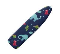 Heavy Duty Ironing Board Cover Dinosaur Heat Reflective Cotton Polyester Blend, Elasticated Drawstring Fastening, Scorch Resistant For Steam Iron150X50Cm/60X20In
