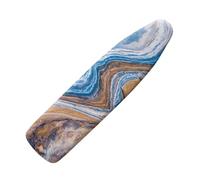 Heavy Duty Ironing Board Cover Marble Style Heat Reflective Cotton Polyester Blend, Elasticated Drawstring Fastening, Scorch Resistant For Steam Iron150X50Cm/60X20In