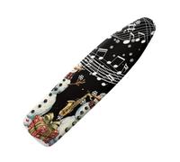 Heavy Duty Ironing Board Cover Musical Note Padded Iron Board Cover With Elasticated, Heat Resistant Cotton Polyester Fabric, Elasticated Edge Non-Slip Universal Fit120X40Cm/47X16In