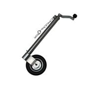 Heavy Duty Jockey Wheel Ribbed 48MM (Metal Rim Wind Up Handle Caravan Trailer)