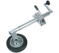 Heavy Duty Jockey Wheel with 35mm Clamp - 150mm Solid Wheel - Zinc Plated