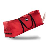 Heavy-Duty Jumbo Christmas Tree Storage Bag with Wheels - Fits 9 FT. Tall Artificial Xmas Trees, Sturdy Handles & Interior Buckle Straps- Waterproof, Tear Proof 600D Oxford Xmas Bag- 5 Year Warranty