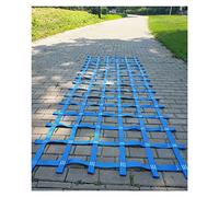 Heavy Duty Jungle Gym Net Ladder for Kids - Outdoor Climbing Net for Warrior Obstacle Courses, Treehouses & Playgrounds - Safe & Durable Training Equipment, Blue