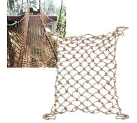 Heavy-Duty Jute Hemp Rope 26x30FT, Tear-Resistant Outdoor Netting for Railings, Cargo Cover, Balcony Decorative Mesh, 12mm Diameter Rope for Versatile Use