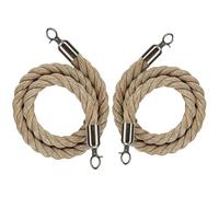 Heavy Duty Jute Rope Cargo Nets, Adjustable 0.6-3.96m with Carabiner Hooks, Child Protection Safety Net for Stairs, 2-Pack