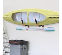HOMCOM Wall Mounted Storage Holder Rack Heavy Duty Kayak Storage Canoe Red