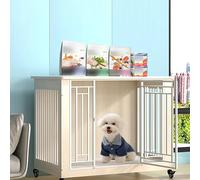 Heavy Duty Kennel Cage Style Kennel Furniture, Interior Decoration, Pet House with Storage Rack, End Table, Kennel Dog Rack
