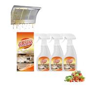 Heavy-Duty Kitchen Degreaser Foam Cleaner, Heavy Grease Cleaner with Mild Formula Quick Decomposition, Strong Oil Detergent Lemon Cleaner, All Purpose Cleaning Spray for Oven, Cabinet, Grill (3 Pieces