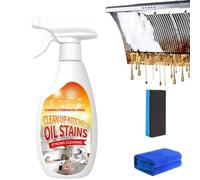 Heavy-Duty Kitchen Degreaser Foam Cleaner, Strong Oil Detergent Lemon Cleaner, Multipurpose Oil Stain Remover, for Kitchen, Oven, Grill & Stovetop (1, Orange)