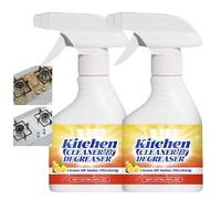 Heavy Duty Kitchen Degreaser Foam Spray, Powerful Grease & Oil Stain Remover, Fast-Acting Deep Cleaning Formulated, High-Efficiency Foaming Kitchen Cleaner, Gentle Multi-Surface Solution Spray. (2PCS)