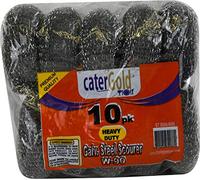 Heavy Duty Kitchen Galvanised Steel Metal Scourer 10Pk (W90)
