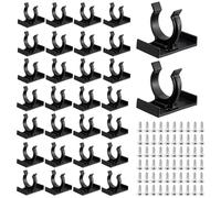 Heavy Duty Kitchen Plinth Clips, 30PCS Kitchen Kick Board Plinth Clips with 30 Screws, Kitchen Plinth Leg Clips & Brackets Kick Board Plastic for Cabinets