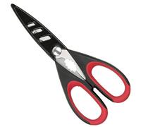 Heavy Duty Kitchen Scissor Shears - Large, Strong, Soft Grip, Dishwasher Safe, Multi-Purpose, Utility Food Cooking Snips, Bottle Opener & Safety Sheath. (Red)