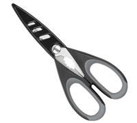 Heavy Duty Kitchen Scissor Shears - Large, Strong, Soft Grip, Dishwasher Safe, Multi-Purpose, Utility Food Cooking Snips, Bottle Opener & Safety Sheath. (Grey)