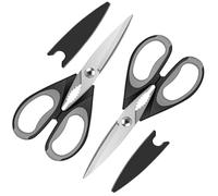 Heavy Duty Kitchen Scissors, 2 Pcs Kitchen Meat Scissors, Sharp Multipurpose Utility Stainless Steel Scissor, Kitchen Shears for Chicken, PoultryMeat, Vegetables, Herbs, BBQ, Bottle & Jar Opener