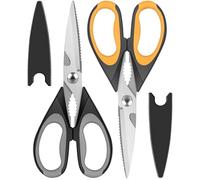 Heavy Duty Kitchen Scissors, 2Pack Sharp Kitchen Shears Multipurpose Utility Stainless Steel Scissor Cooking Shears for Chicken Poultry Fish Meat Vegetables Herbs Flowers BBQ
