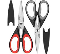 Heavy Duty Kitchen Scissors, 2Pack Sharp Kitchen Shears Multipurpose Utility Stainless Steel Scissor Cooking Shears for Chicken Poultry Fish Meat Vegetables Herbs Flowers BBQ
