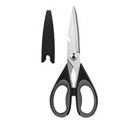 Heavy Duty Kitchen Scissors, Sharp Kitchen Scissors Multipurpose Utility Stainless Steel Scissor, Kitchen Shears for Chicken Poultry Fish Meat Vegetables Herbs BBQ Bones Flowers Nuts (Black & Grey)