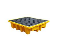 Heavy-Duty Lab Spill Containment Kit Polypropylene Spill Tray Plastic With Drain Plug For Garage, Kitchen, Basement & Industrial Storage(120x120x10cm)