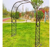 Heavy Duty Large Metal Garden ArchWeatherResistant Iron Pergola Trellis for Climbing Plants Outdoor Lawn & Backyard Decor Perfect for Bridal Parties (Bronze 7.2ft)