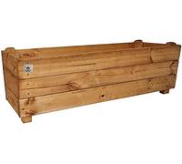 Heavy Duty Large Wooden Planter - Outdoor Wood Flower Container Rectangular DeepTrough Box - Timber Garden Plant Boxes