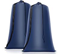 Heavy Duty Laundry Bag 2 Pack XL Nylon Laundry Bags with Straps, Washable Large Dirty Clothes Organizer with Drawstring Closure, Travel Washing Bag Fit a Laundry Hamper or Basket