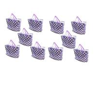 Heavy Duty Laundry Bags X-Large With Zip Spot Design Red or Purple Strong Storage Bag 75x60x25cm (Purple, Pack of 10)