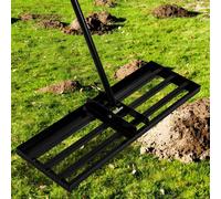 Heavy Duty Lawn Leveller Rake Adjustable Handle Soil Leveling Tool